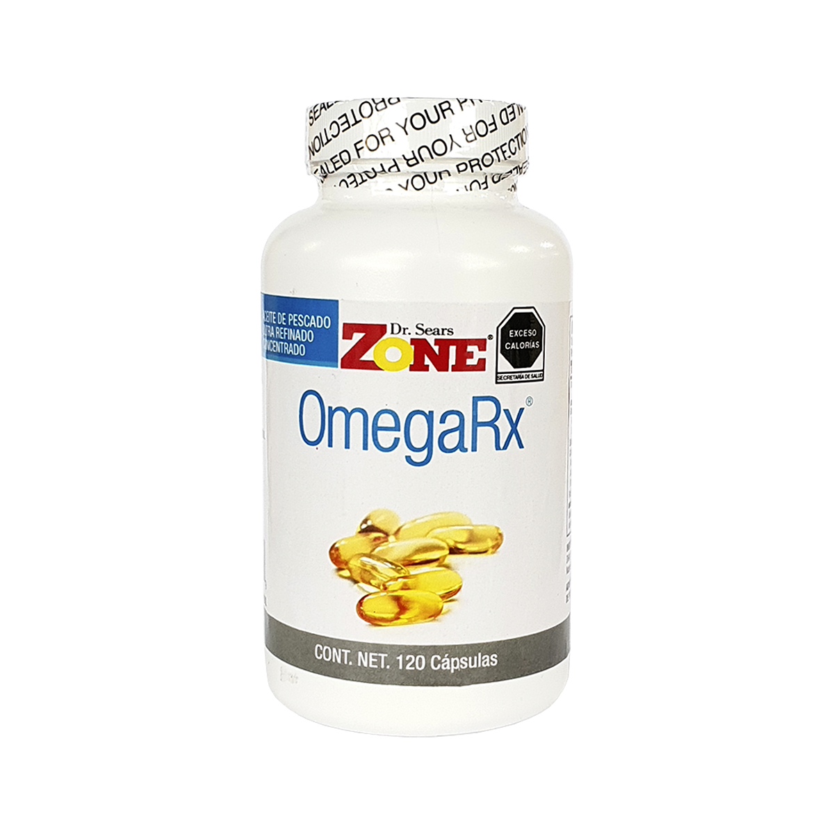 Omega Rx - DR. SEARS ZONE Botella de 120 Cápsulas / 1,6g de EPA y 0.8g de DHA por porción (4 cápsulas por porción)